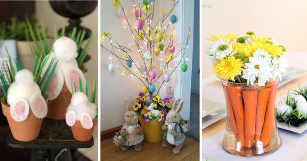 como usar flores na decoração de páscoa