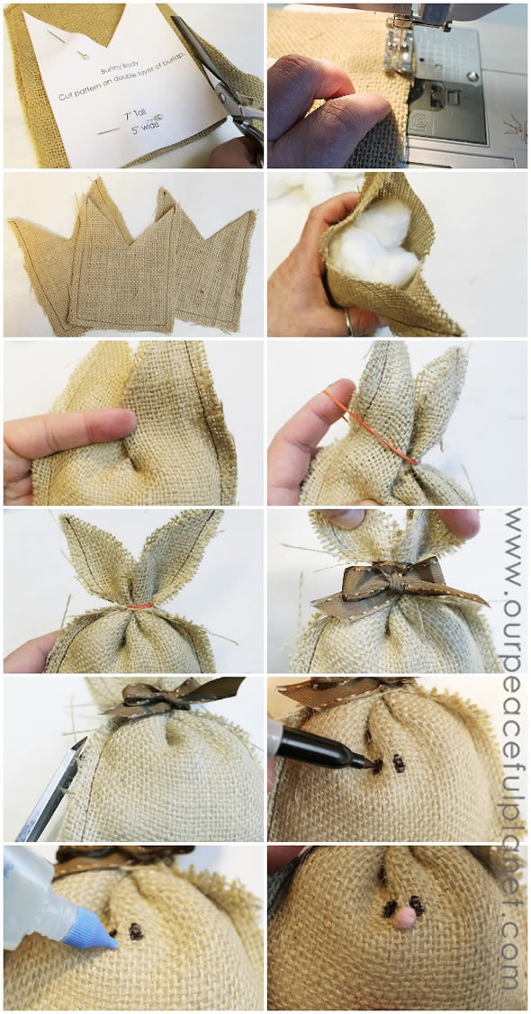 como usar juta na decoração de páscoa