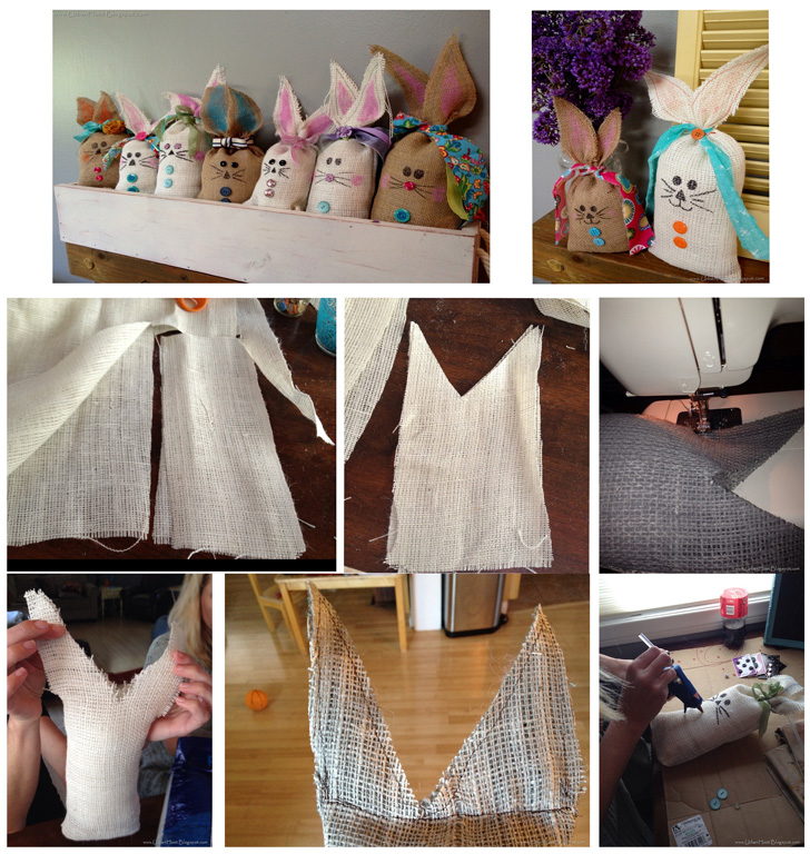 5 Ideias de Coelhinhos de Juta para a Páscoa