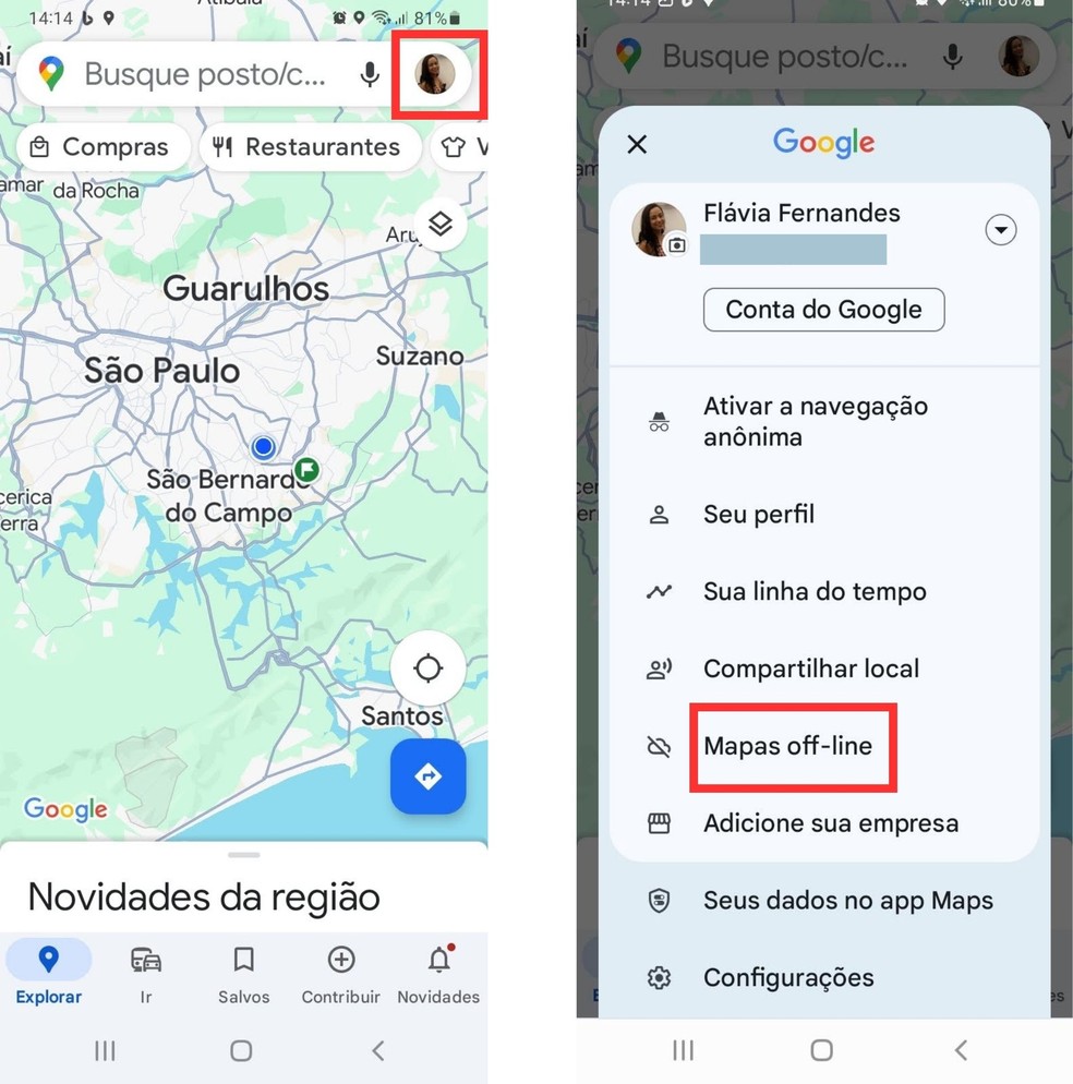 como usar mapas offline no celular (google maps)
