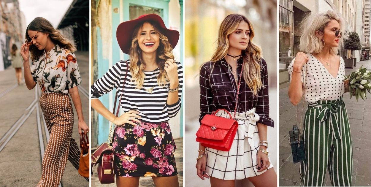 inspiração mix de estampas looks