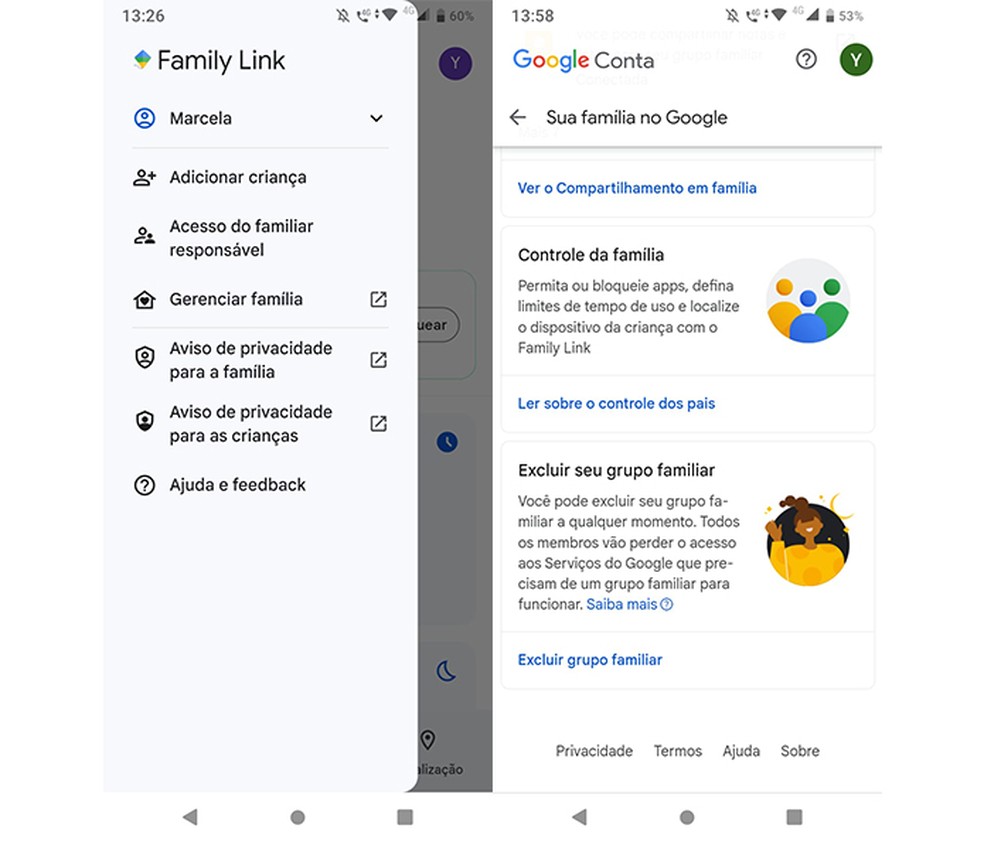 como usar o google family link