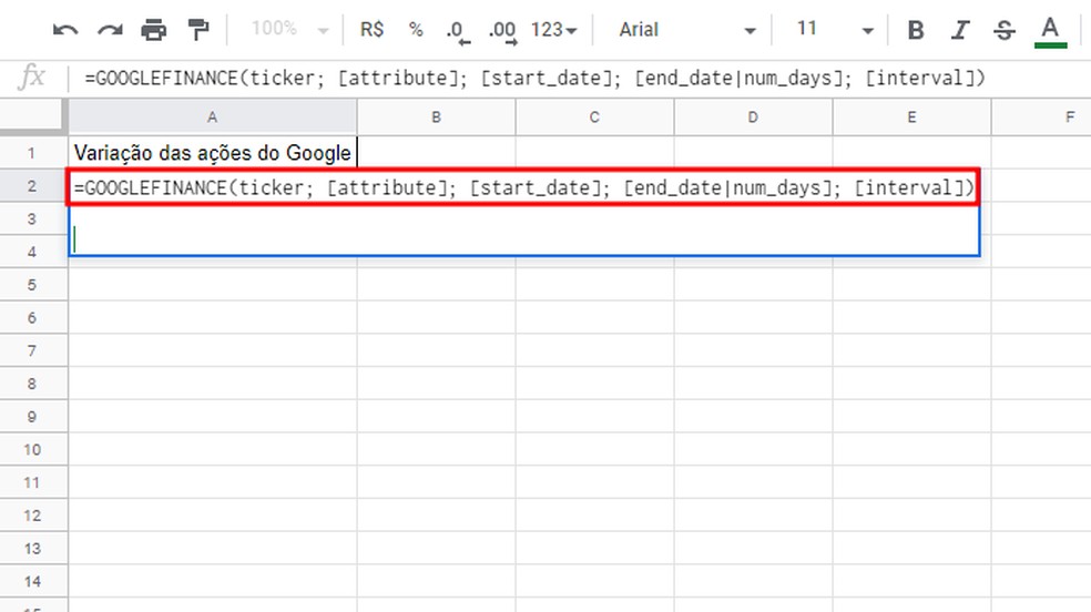 Como criar uma planilha de controle de dividendos com Google Finance