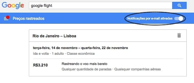 erros comuns ao monitorar voos no google flights