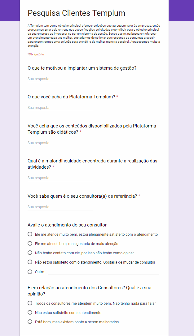 erros comuns ao fazer pesquisa de mercado com google forms