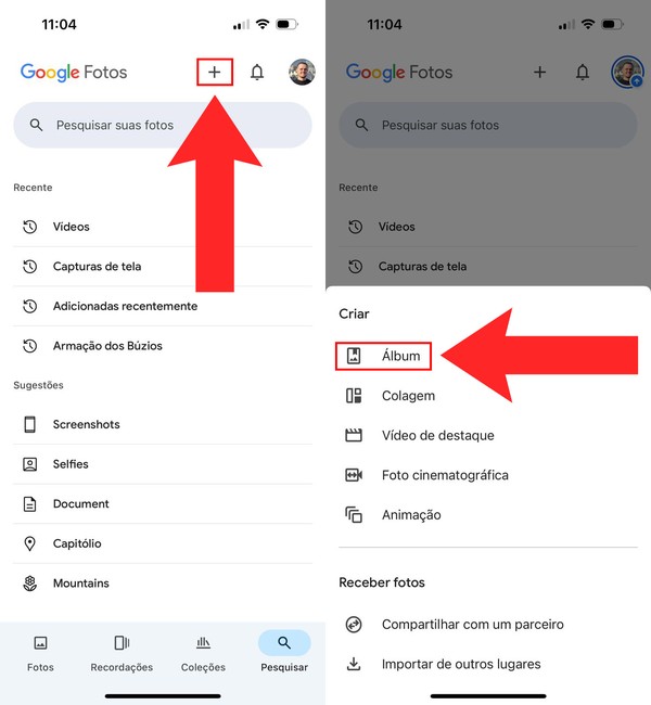 como usar o google fotos para criar álbuns