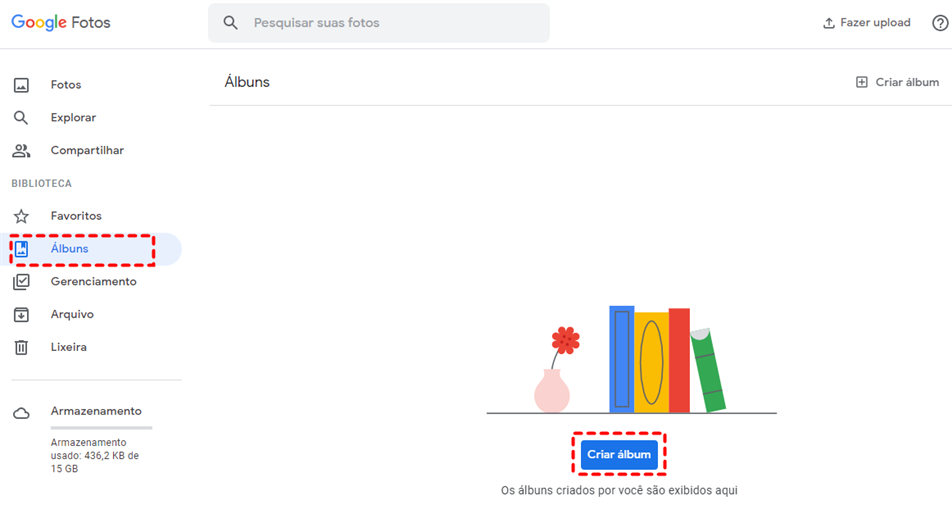 como usar o google fotos para criar álbuns