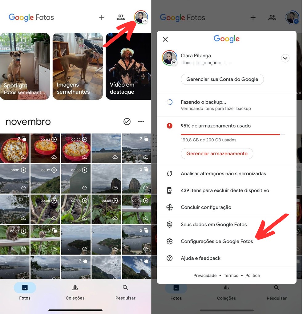 erros comuns ao usar memórias do google fotos