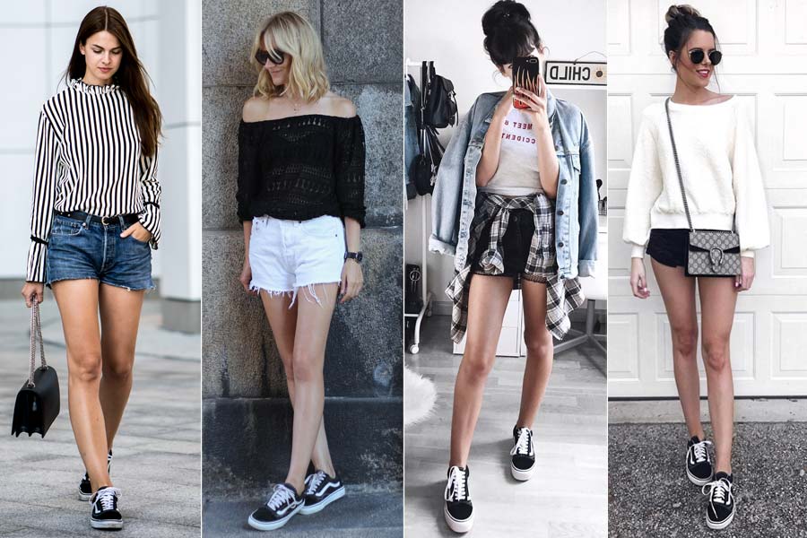 como usar vans old skool com vestido