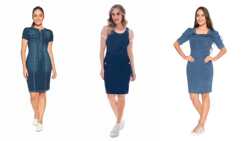 evitar erros vestido jeans tenis branco