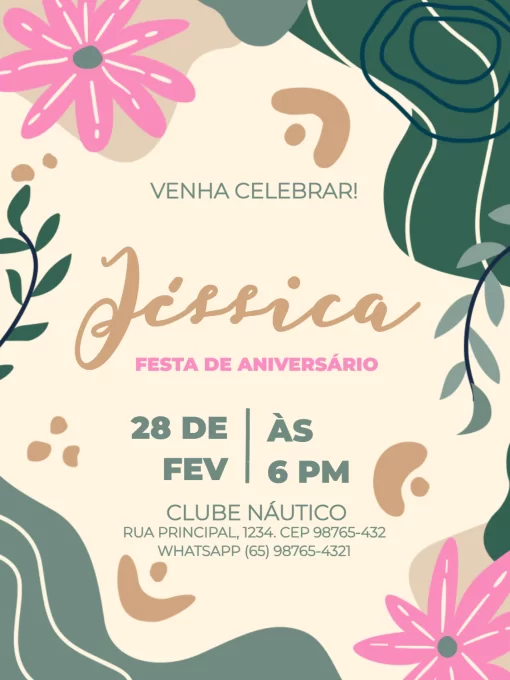 convite aniversário 30 anos