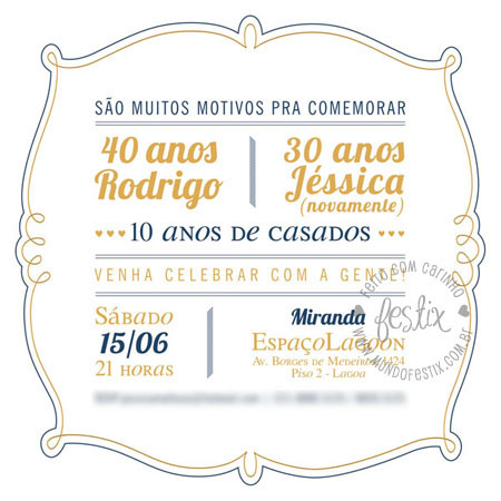 convite de aniversário com RSVP WhatsApp