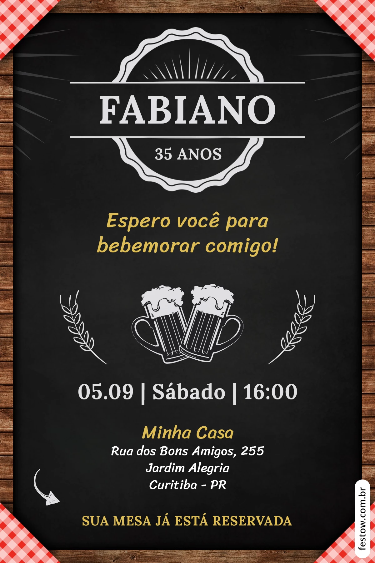 convite aniversário 50 anos