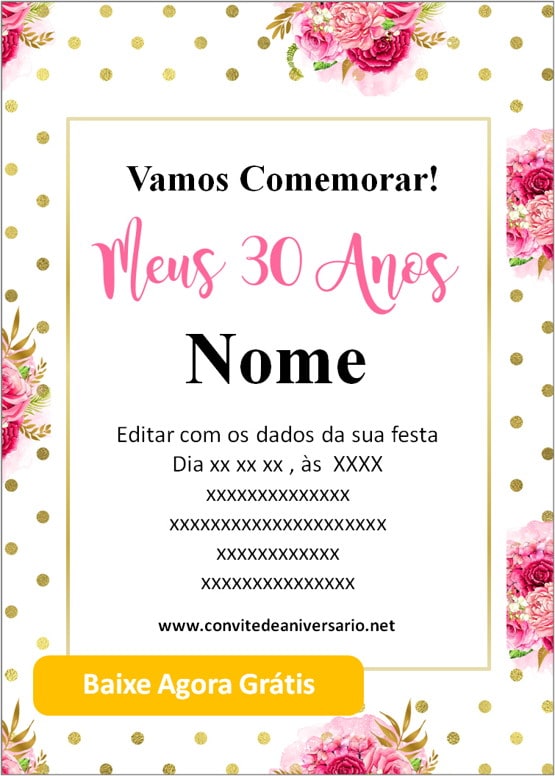 convite aniversário masculino elegante
