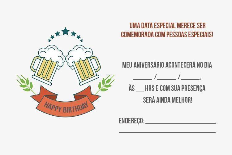 convite aniversário feminino delicado