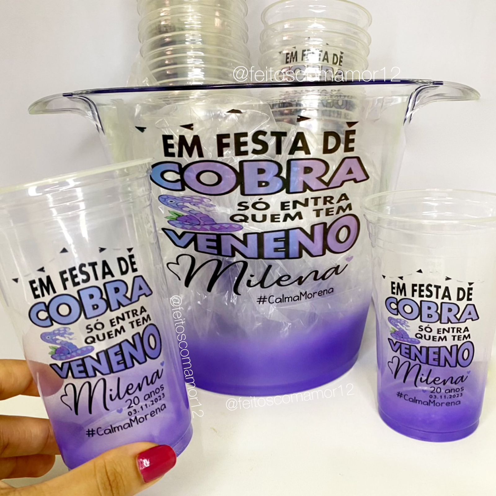personalização de copos para festas