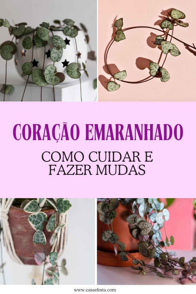 Coração emaranhado pendente