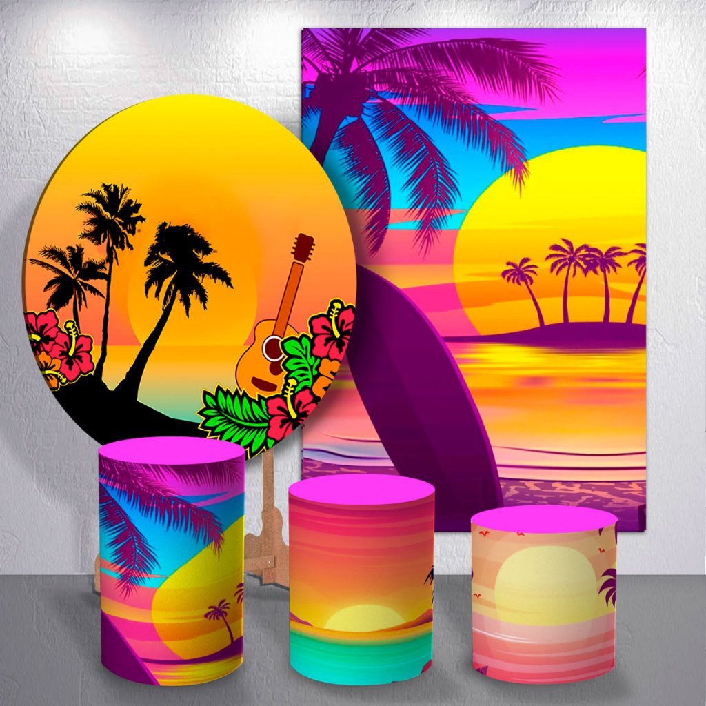 Decoração Laranja e Pink Tardezinha