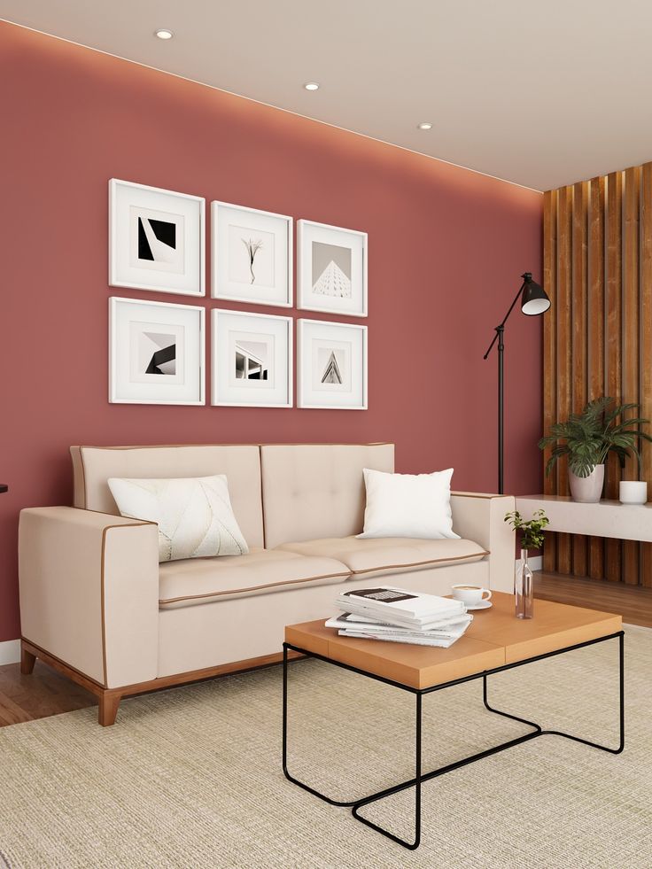 cores para sala com móveis brancos