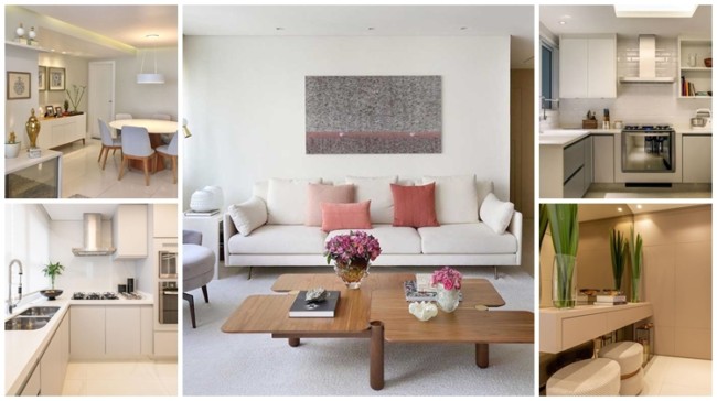 como usar cores vibrantes com móveis brancos