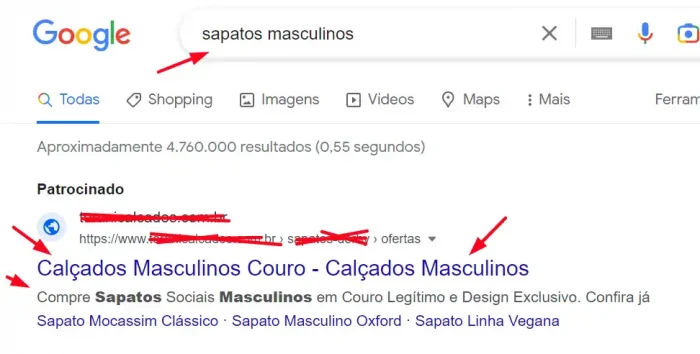 correspondência de frase google ads