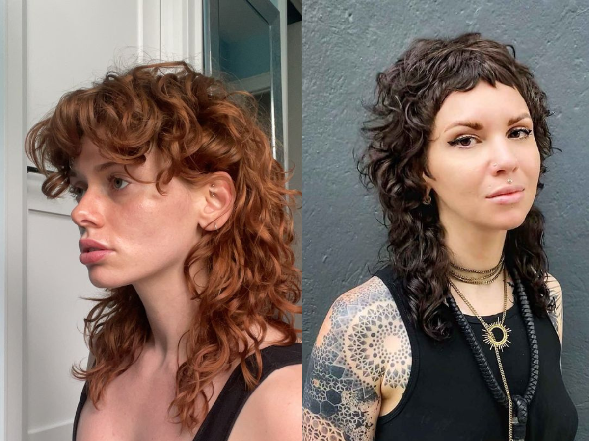 mullet para cabelos cacheados