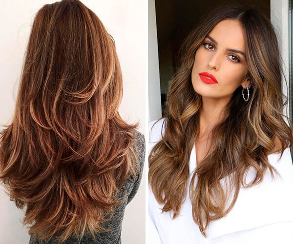 corte em camadas vs corte reto para rosto quadrado