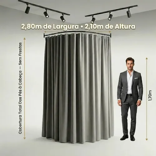 Cortina para provador arco
