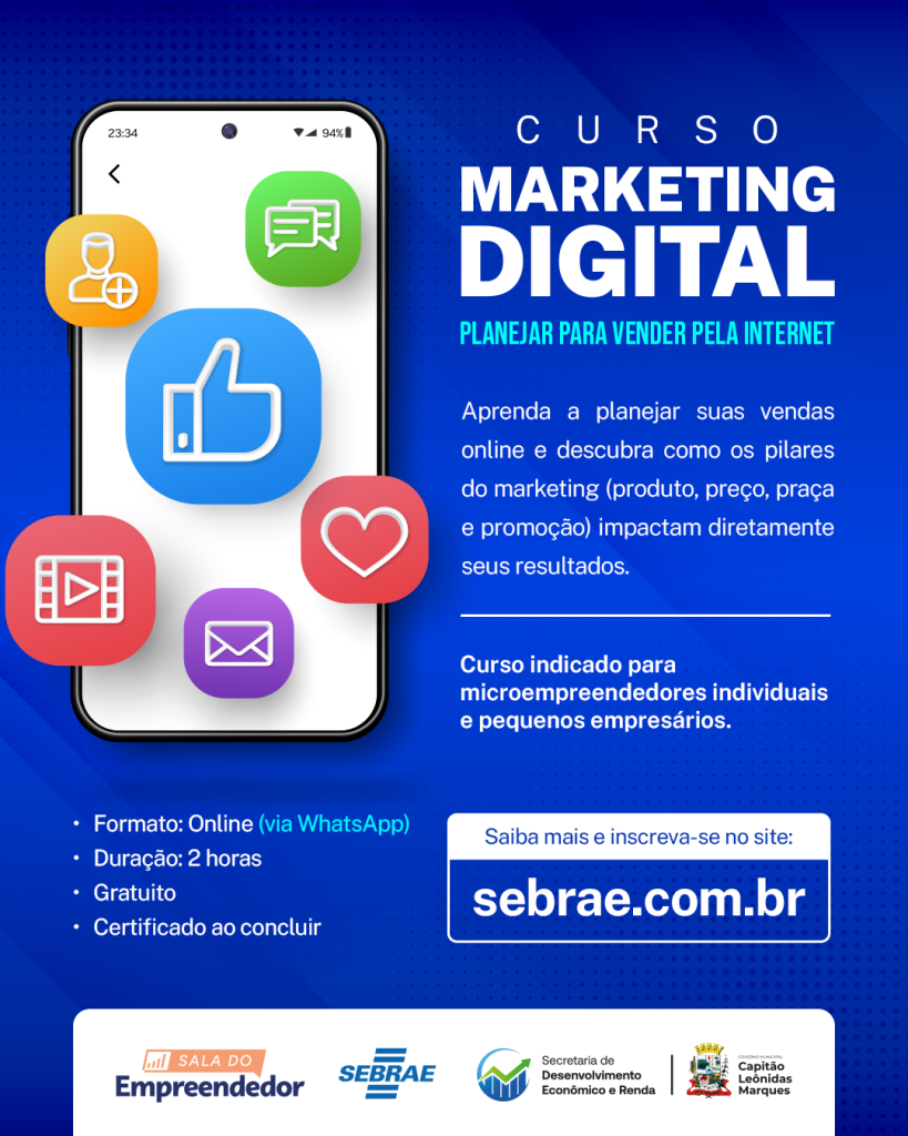curso sebrae planejamento marketing digital