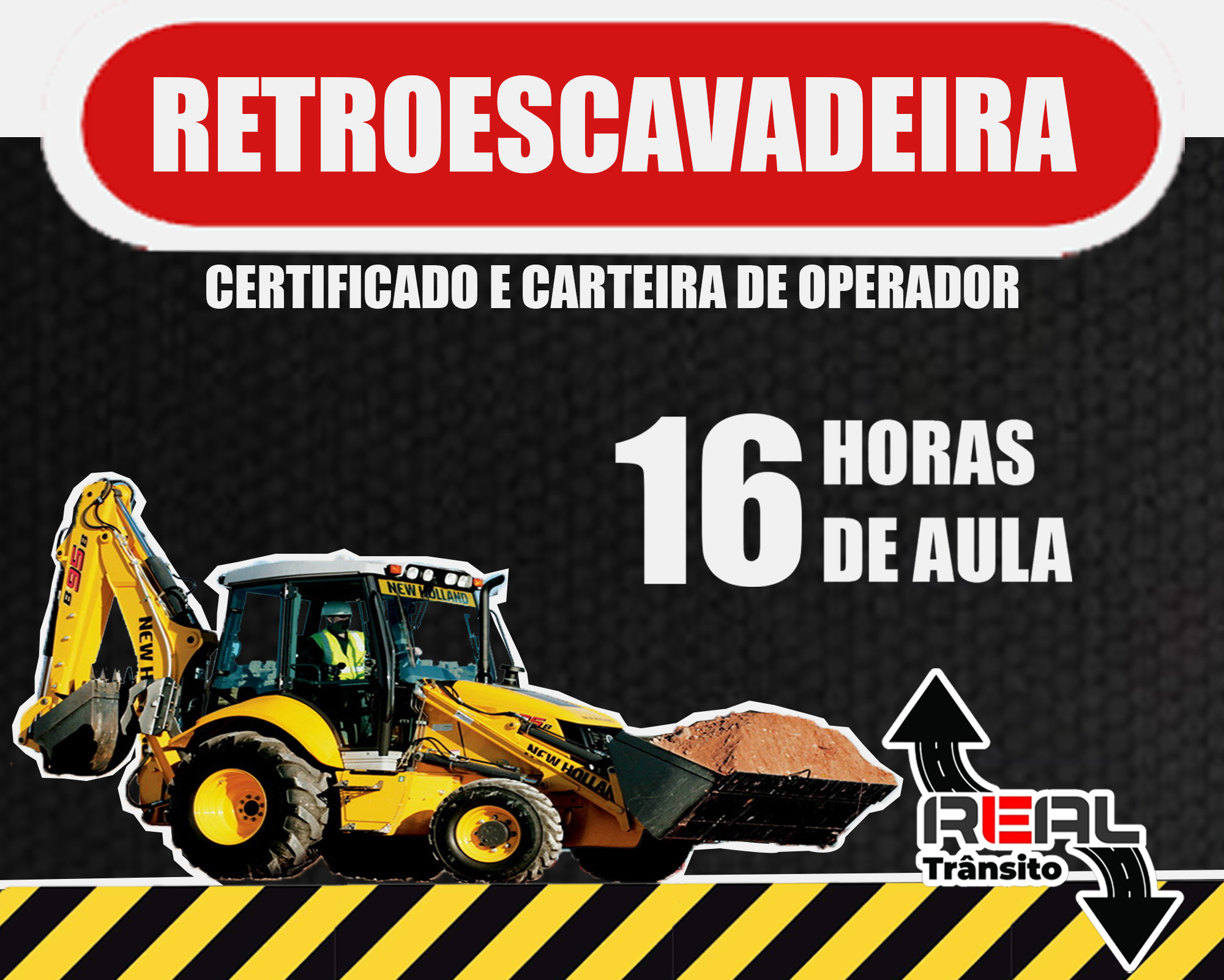 curso de operador de retroescavadeira