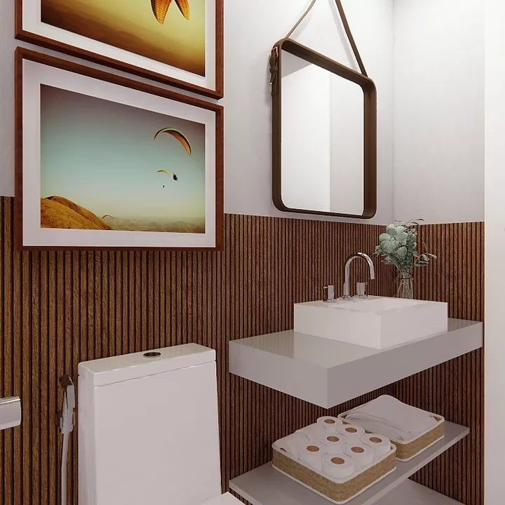 Estilo Boho Chic no banheiro: Cestos de palha e mais