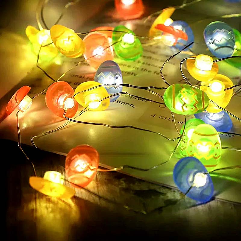 decoração de páscoa com luzes de led