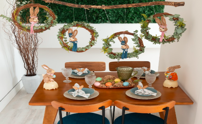 decoração de páscoa para apartamento pequeno
