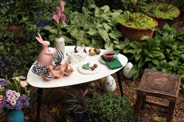 decoração de páscoa para jardim