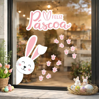 decoração de páscoa para vitrines