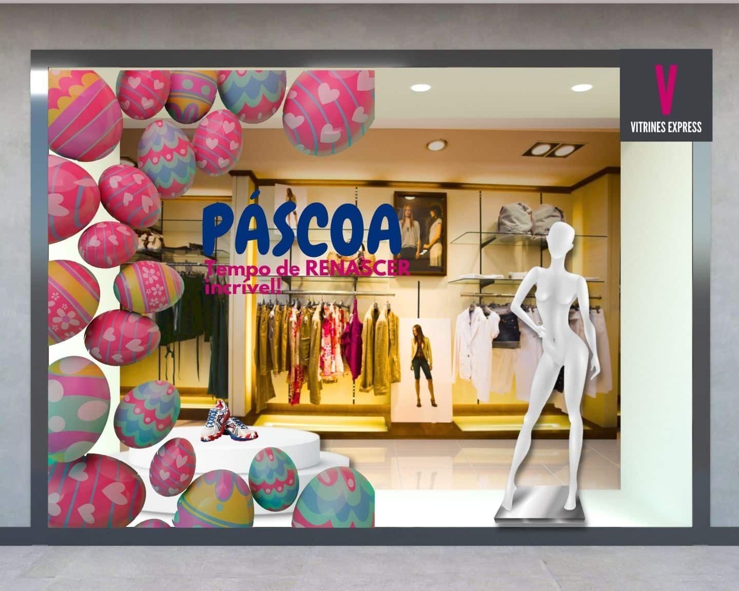 Como Usar Iluminação para Destacar sua Vitrine de Páscoa