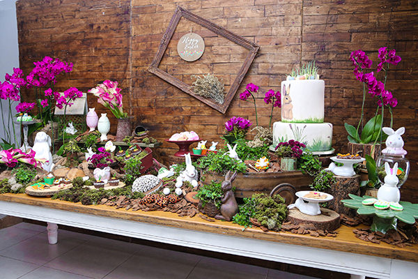 decoração de páscoa rústica