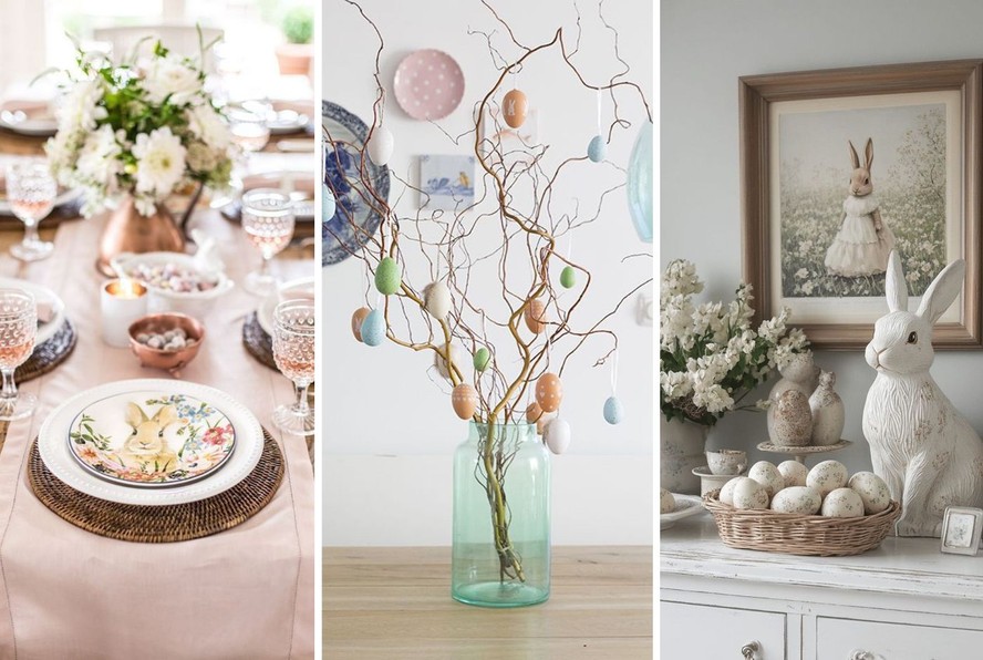 decoração de páscoa vintage