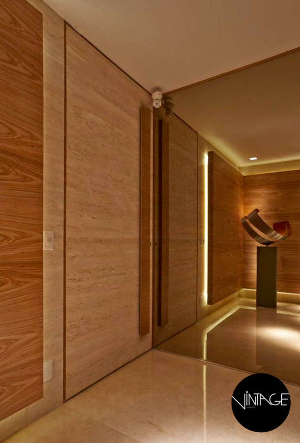 iluminação para ambientes com espelho bronze