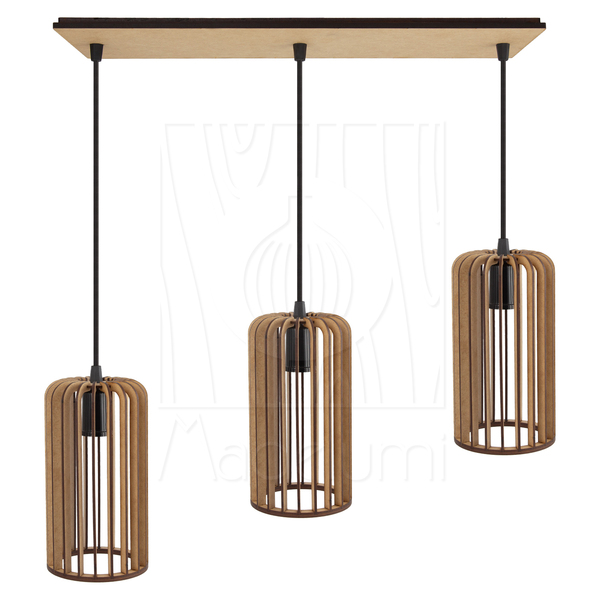 pendente triplo industrial