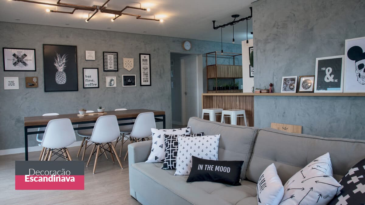 decoração estilo escandinavo para sala