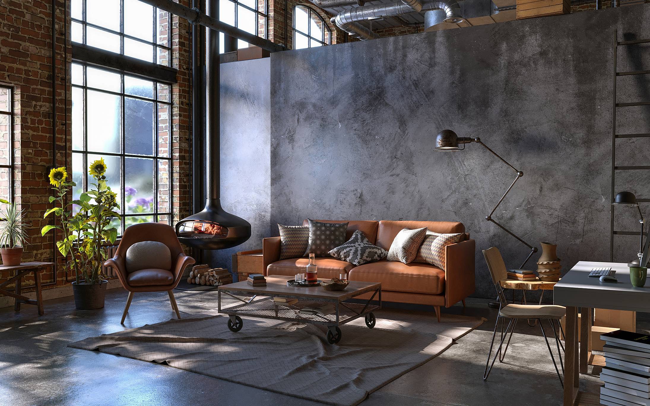 decoração industrial chic para apartamento