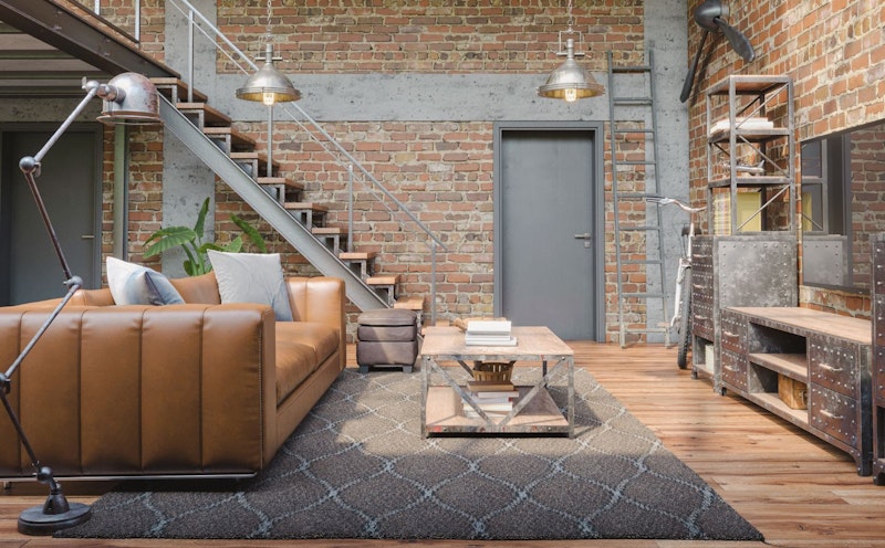 ideias decoração industrial chic apartamento pequeno