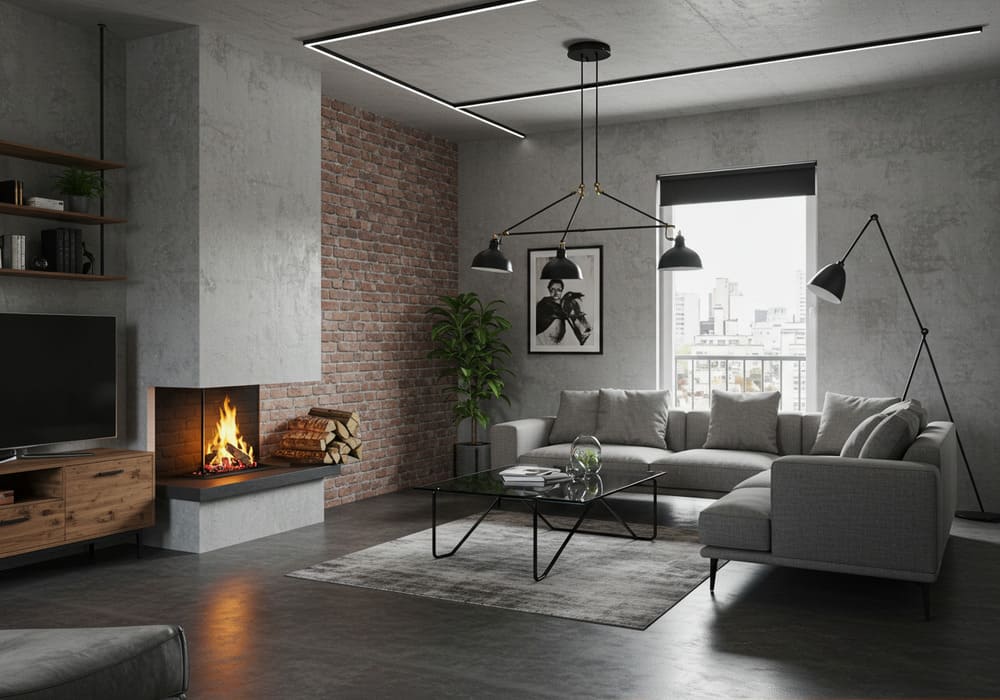 erros comuns decoração industrial apartamento