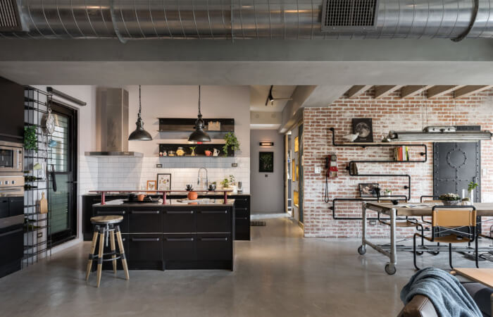 decoração industrial chic para apartamento