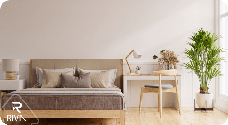 Móveis essenciais para um quarto de casal minimalista