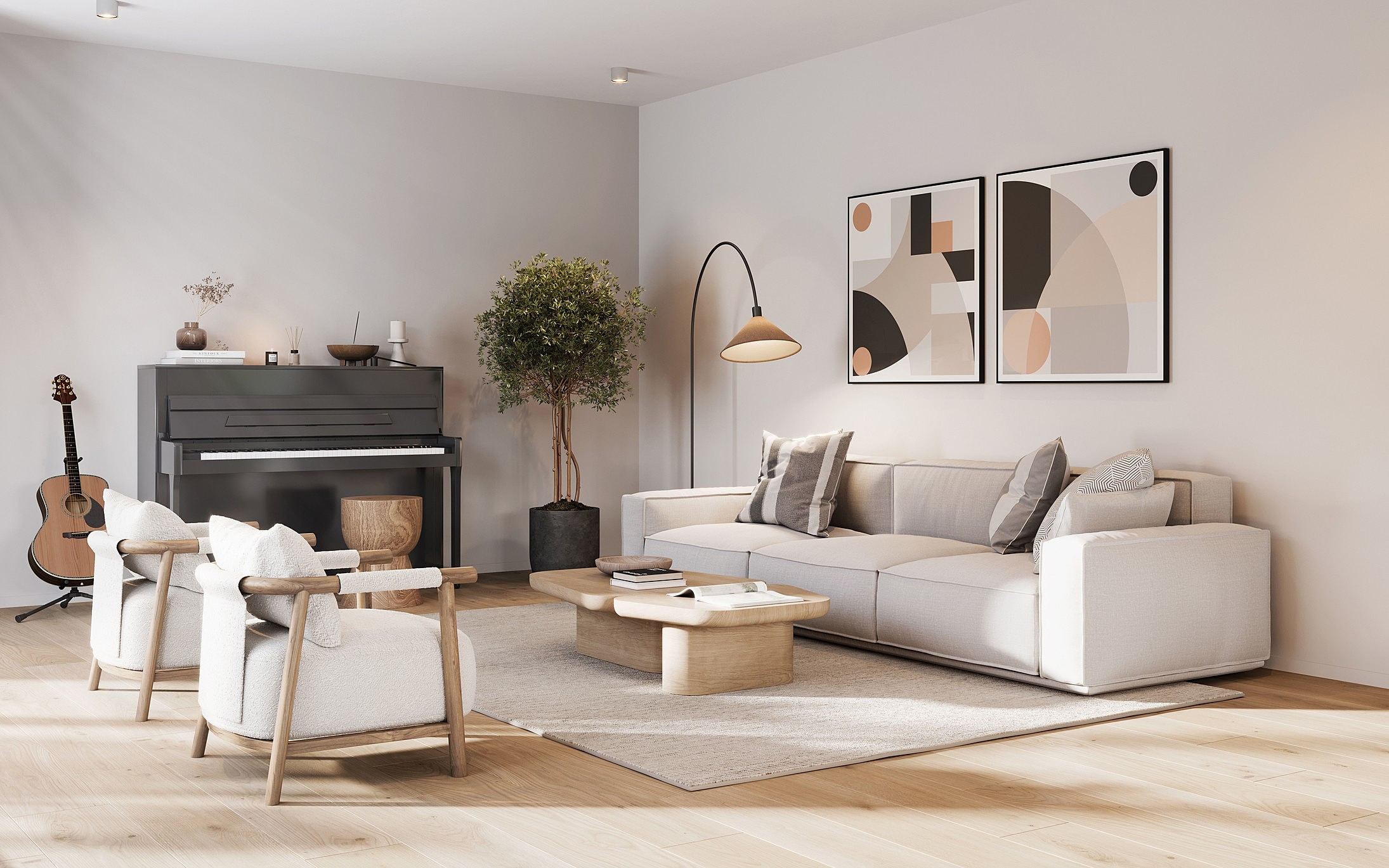 decoração minimalista para sala de estar