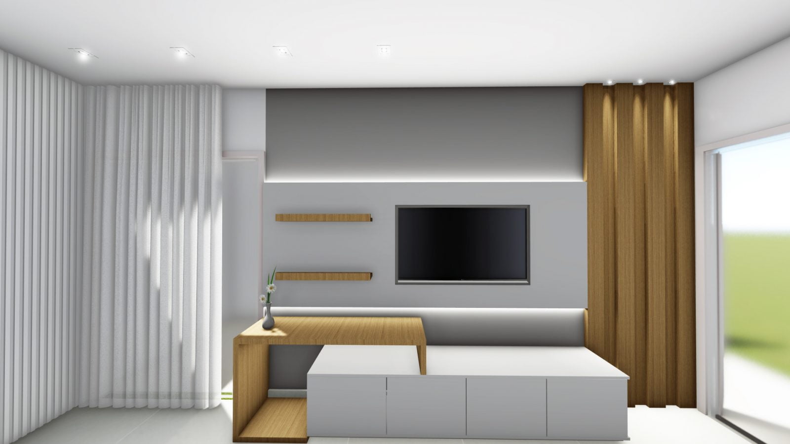 decoração minimalista para sala de estar