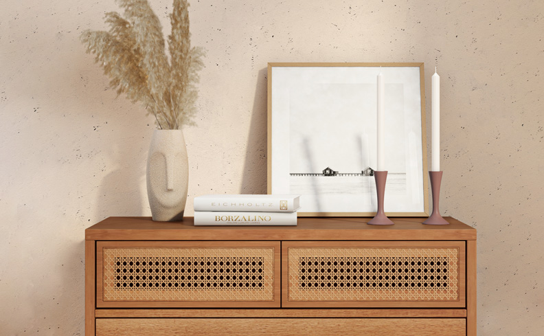 decoração quarto Japandi minimalista