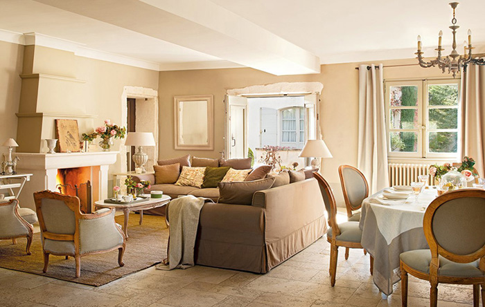 como criar decoração provençal para sala de estar